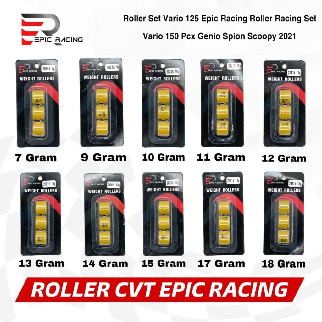 Jual ROLLER SET VARIO 125 Epic Racing Roller Racing Set Vario 150 Pcx ...