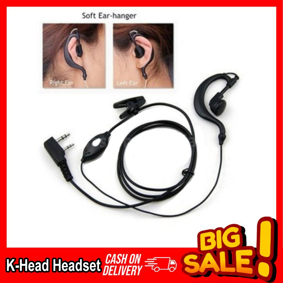Jual HT Walkie Talkie Handy Talky K-Head Headset earphone HT Radio ...