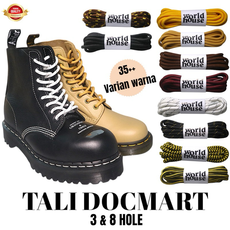 Jual dr martens laces by worldhouse tali sepatu docmart 8 hole kuning ...