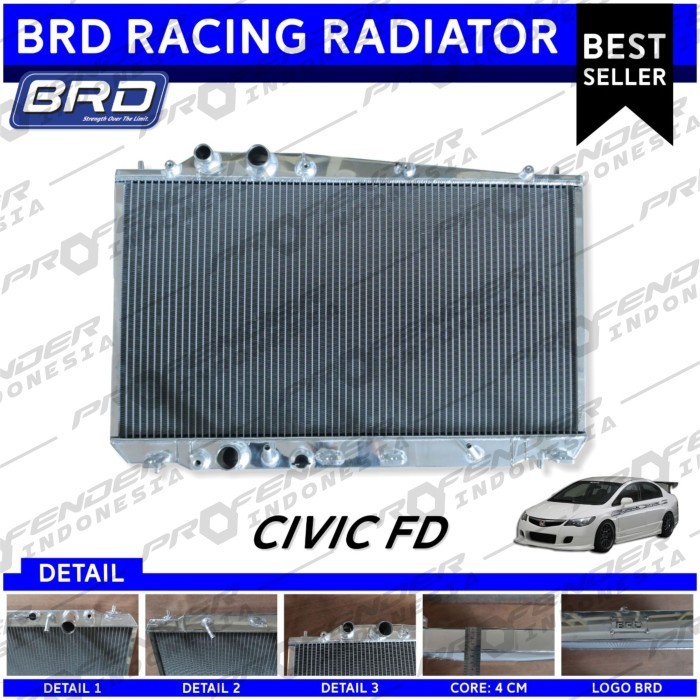 Jual BRD Thailand - Radiator 2 Ply AT Automatic Transmission - Honda ...
