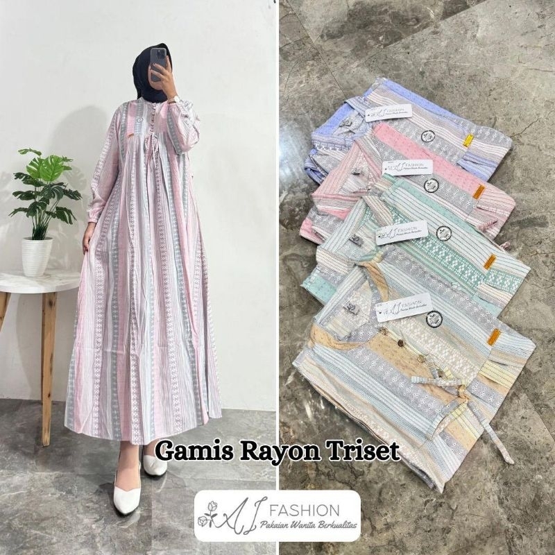 GAMIS RAYON MOTIF TRISET AI FASHION