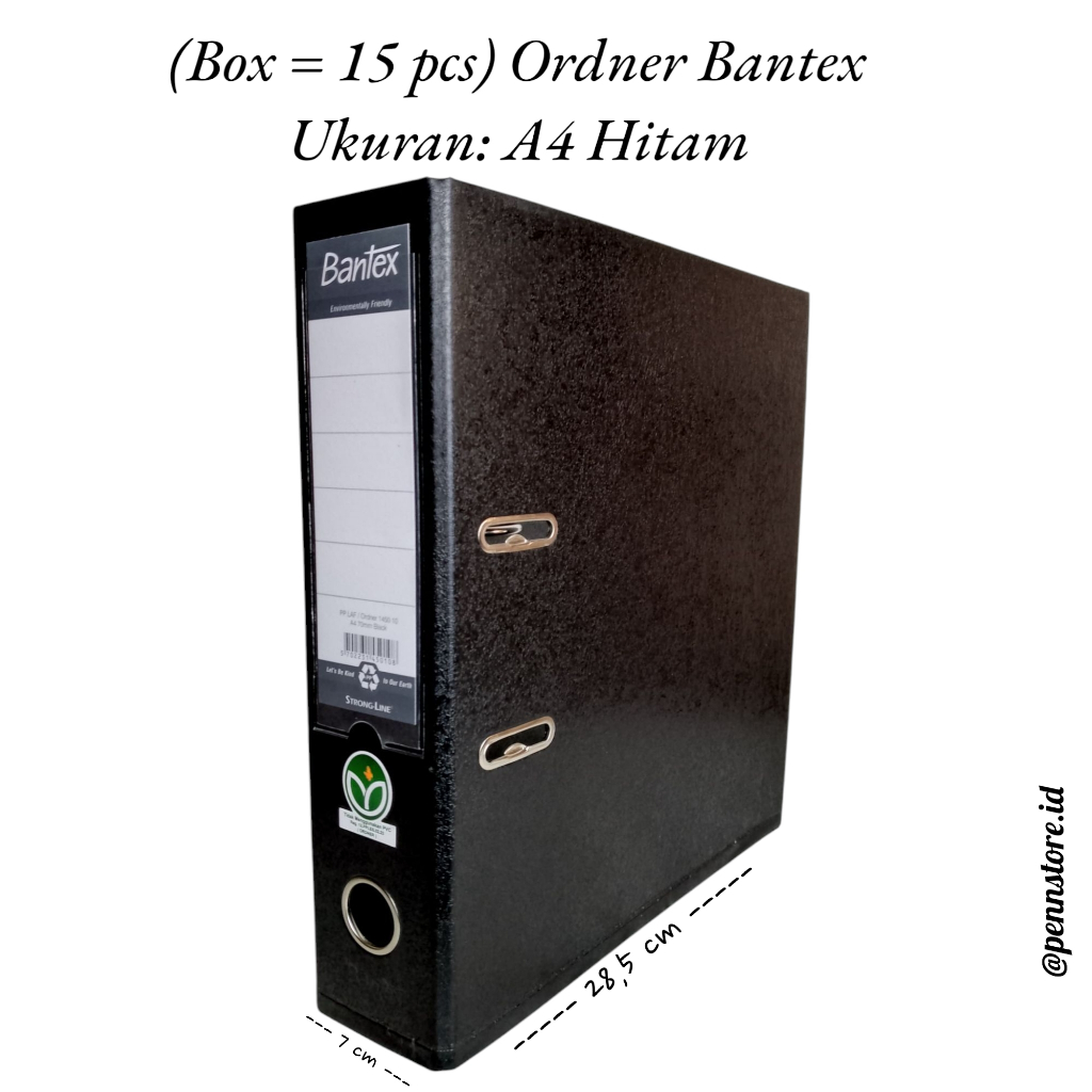 Jual (Box = 15 Pcs) Ordner Bantex PVC 1465 F4, 1453 A5, 1450 A4 - Biru ...