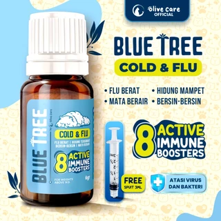 Olive Care Vitamin Obat Kucing BLUE TREE Cold & Flu dengan 8 Bahan Aktif Immune Booster untuk Mengatasi Sakit Flu & Pilek Berat, Hidung Tersumbat, Bersin-Bersin, Mata Berair, Basmi Bakteri dan Virus, Tingkatkan Sistem Imun/Daya Tahan Tubuh
