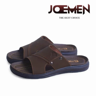 Sandal Pria Kulit Bergaransi Terbaru 2025 Original Sendal Cowok S 19 Slop selop Slide Kasual Awet