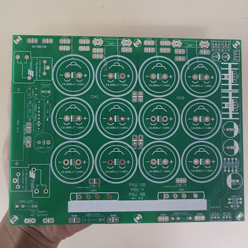 Jual PCB PSU 12 ELKO CLASS AB/H/GB PCB PSU ISI 12 ELCO UNTUK POWER