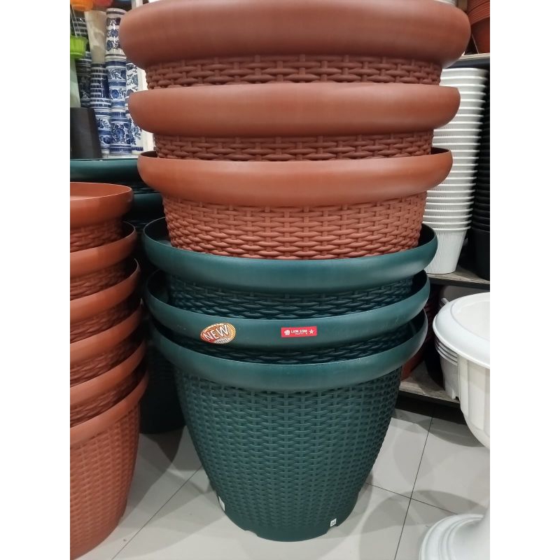 Jual Pot Rattan No.16 FP-50 Lion Star Bunga Jumbo Bahan Tebal | Shopee ...