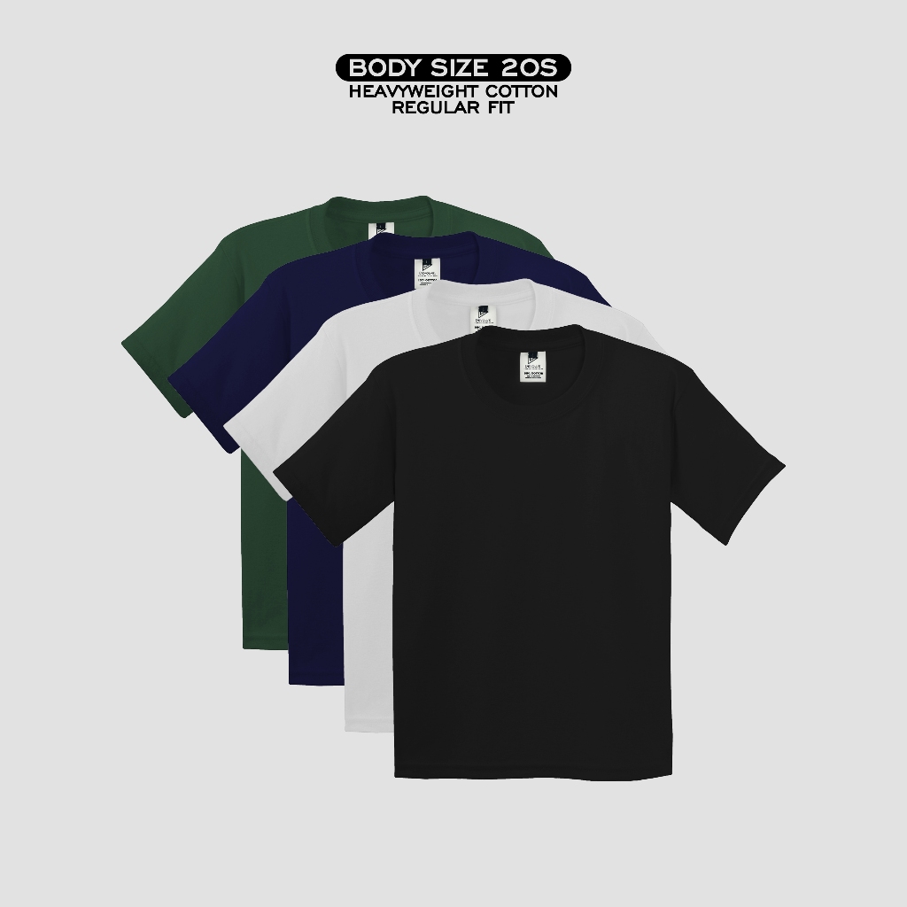 Jual Devolve Body Size T-Shirt Regular Fit Heavyweight Kaos Polos 20s ...