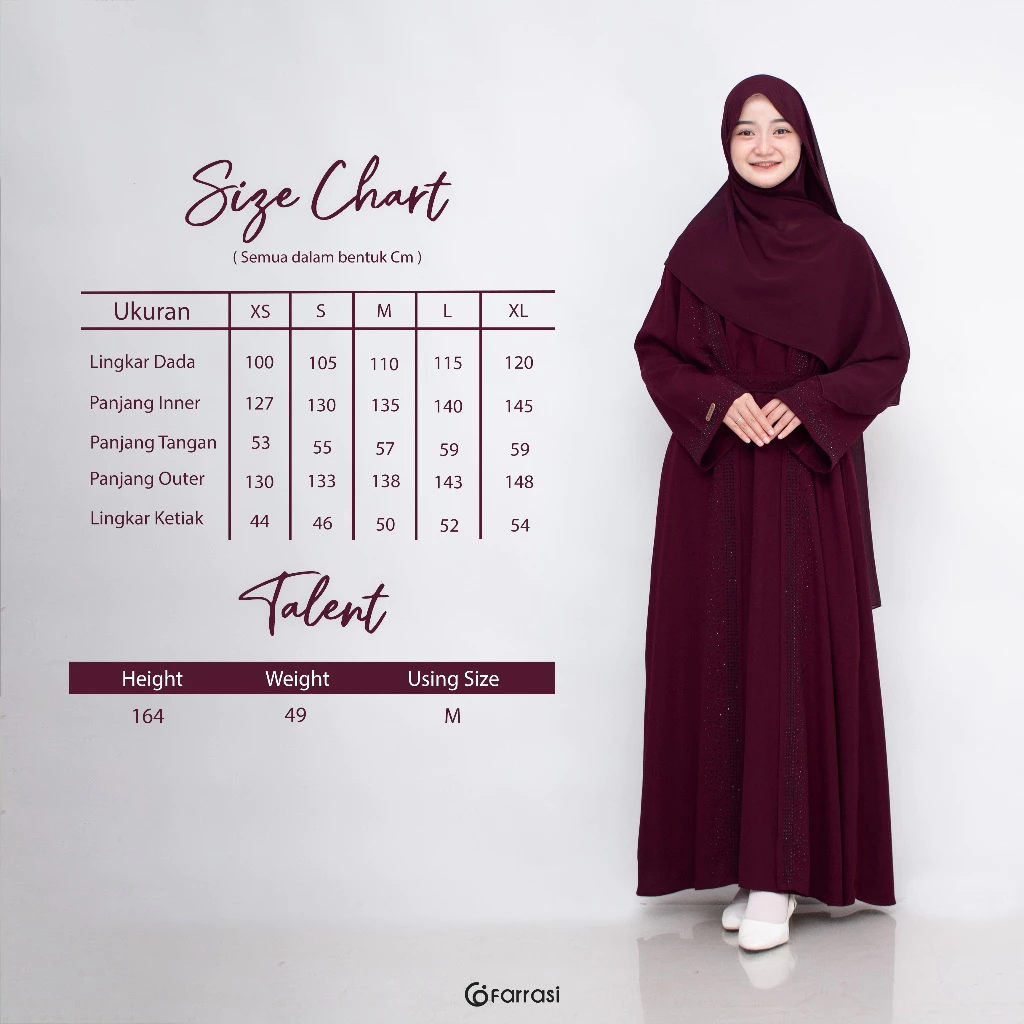 Gamis Premium Farrasi Abaya Luxury Abaya Premium detail bahan