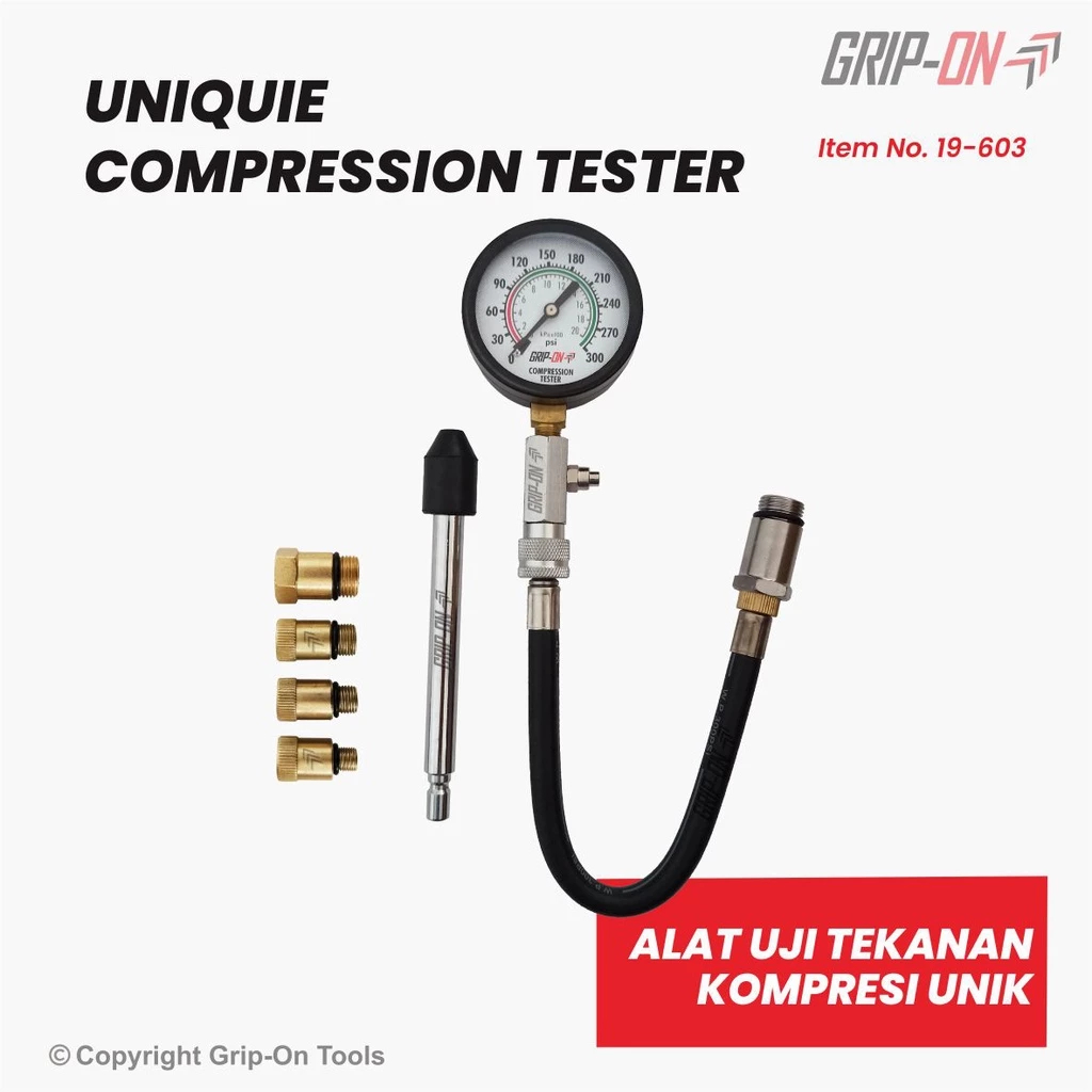 Jual GRIP-ON UNIQUE COMPRESSION TESTER KIT 19-603 | ALAT UKUR TEKANAN ...
