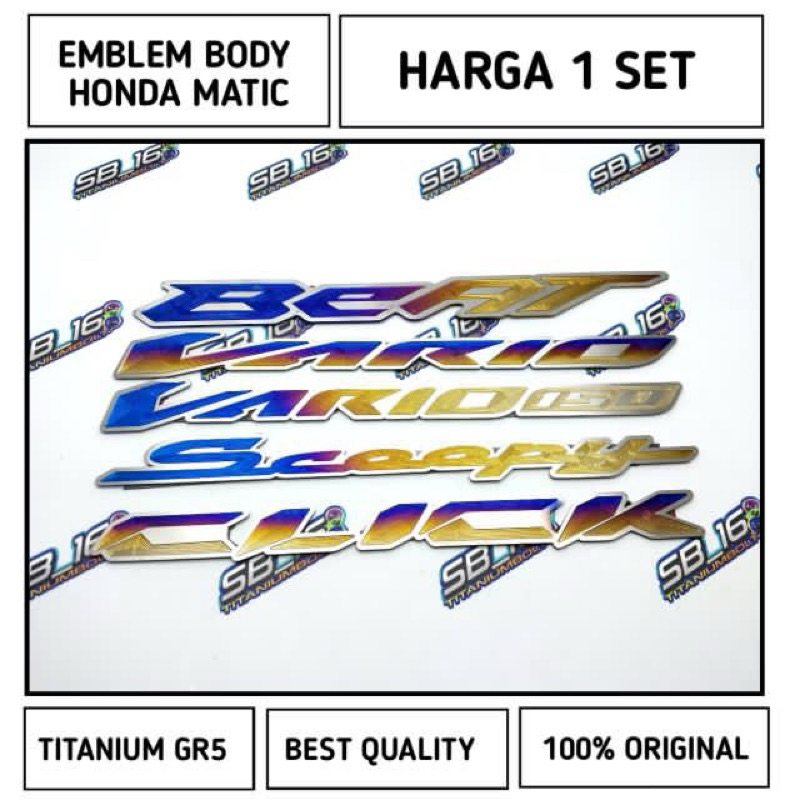 Jual EMBLEM LOGO BODY HONDA MATIC 110-150 TITANIUM GR5 | Shopee Indonesia