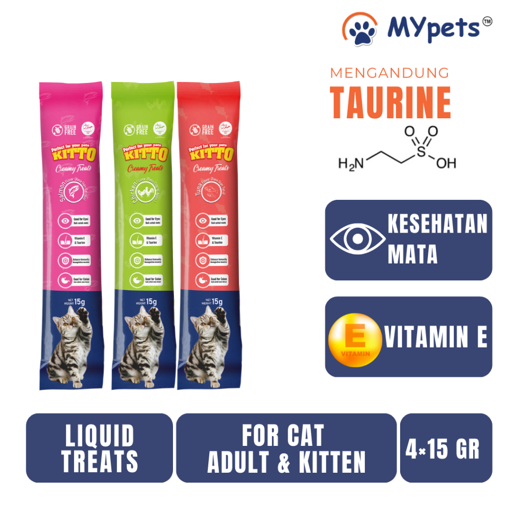 Jual KITTO CREAMY CAT TREATS 15GR | Snack Kucing Premium | Shopee Indonesia