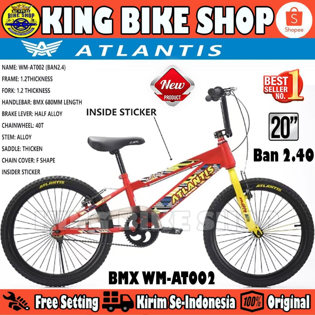 Jual Sepeda Anak Laki BMX ATLANTIS WM 002 AT Ukuran 20 Inch Ban Jumbo 3 ...
