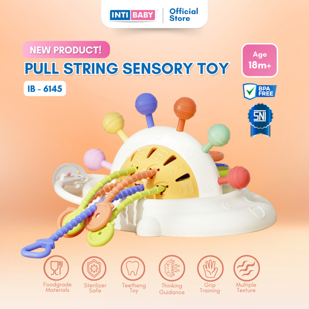 Jual INTI BABY - Pull String Sensory Toy - Rattle toys - Teething Toy ...