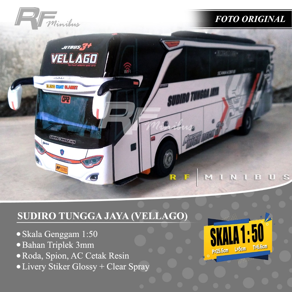Jual Miniatur Bus Sudiro Tungga Jaya (Vellago) Skala 1:50 | Shopee ...
