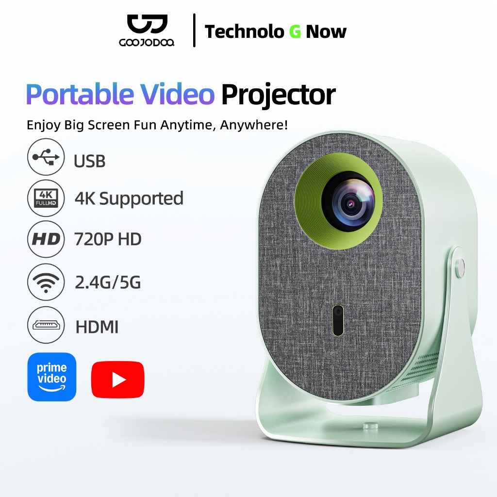 Jual Goojodoq 720P HD Proyektor 4k Wifi Full 4.5W Speaker with ...