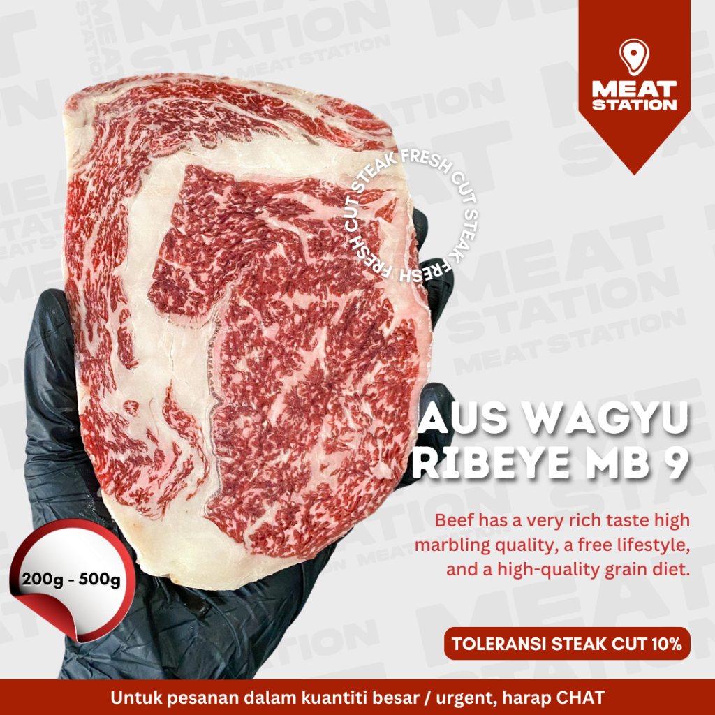 Jual AUS Wagyu Ribeye MB 9 / Beef Steak / Beef Import | Shopee Indonesia