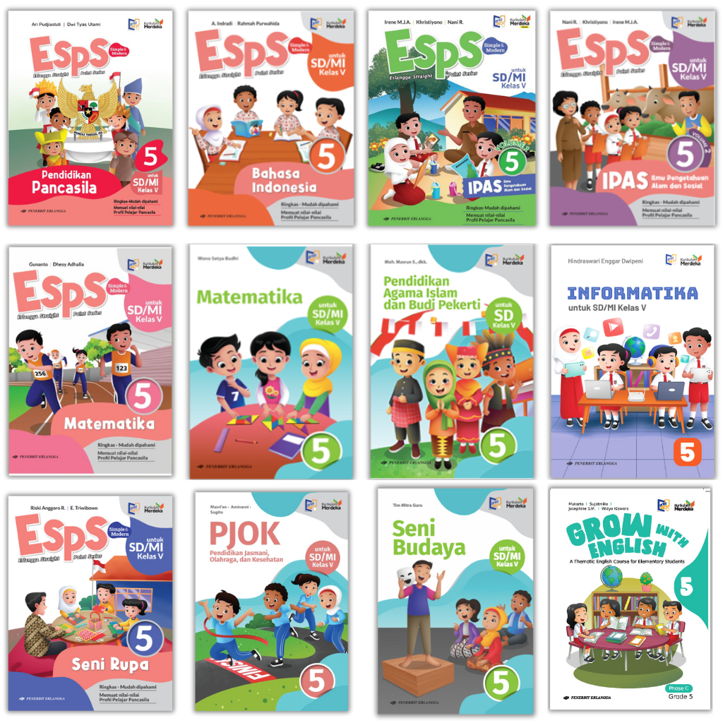 Jual BUKU ESPS ERLANGGA KELAS 5 SD KURIKULUM MERDEKA | Shopee Indonesia