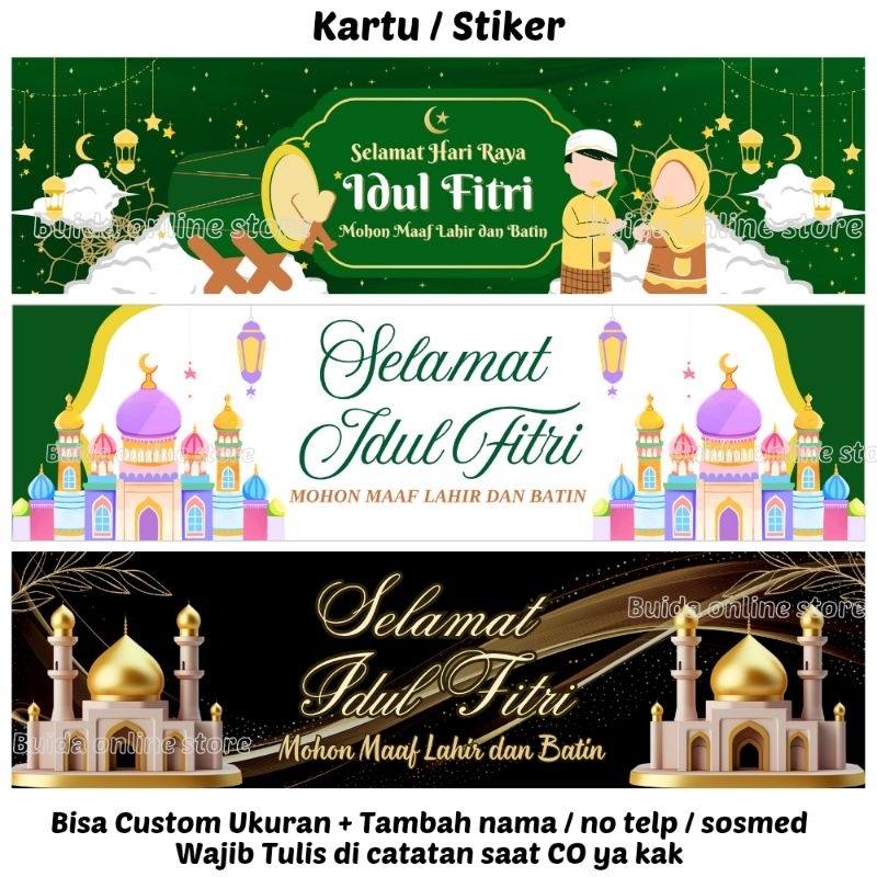Jual Stiker / Kartu Sleeve label Parcel Eid Mubarak Sticker Selamat ...