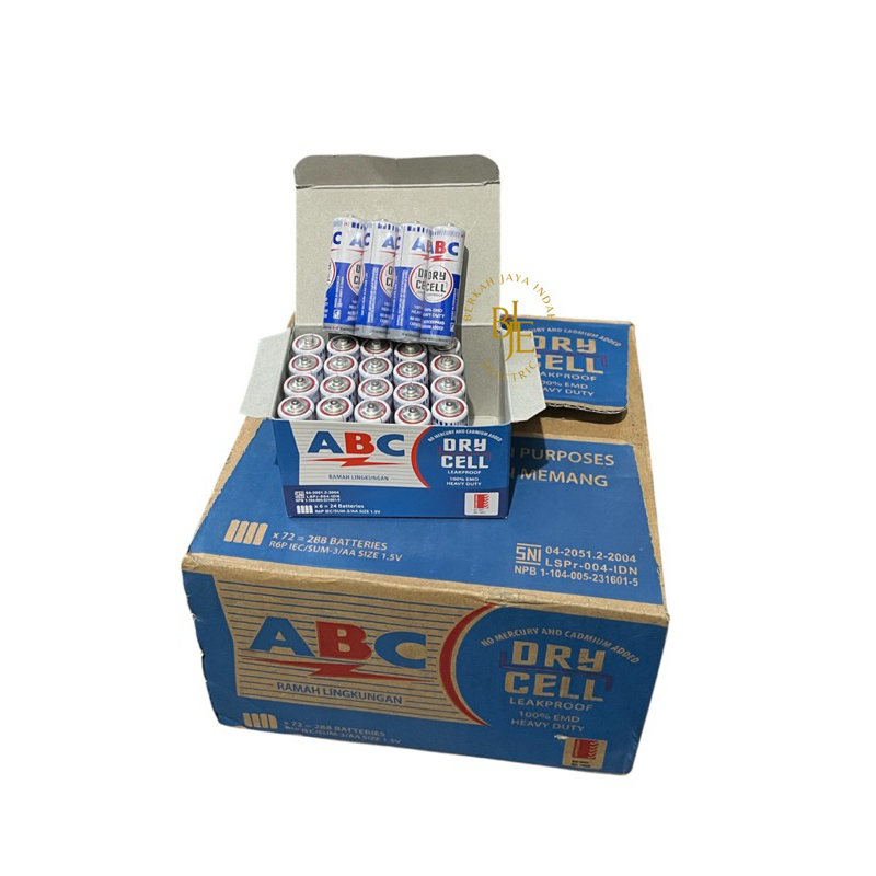 Jual BATERAI ABC BIRU AA DRY CELL R6 ( 1 BOX ISI 24 ) ORIGINAL PROMOOOO ...