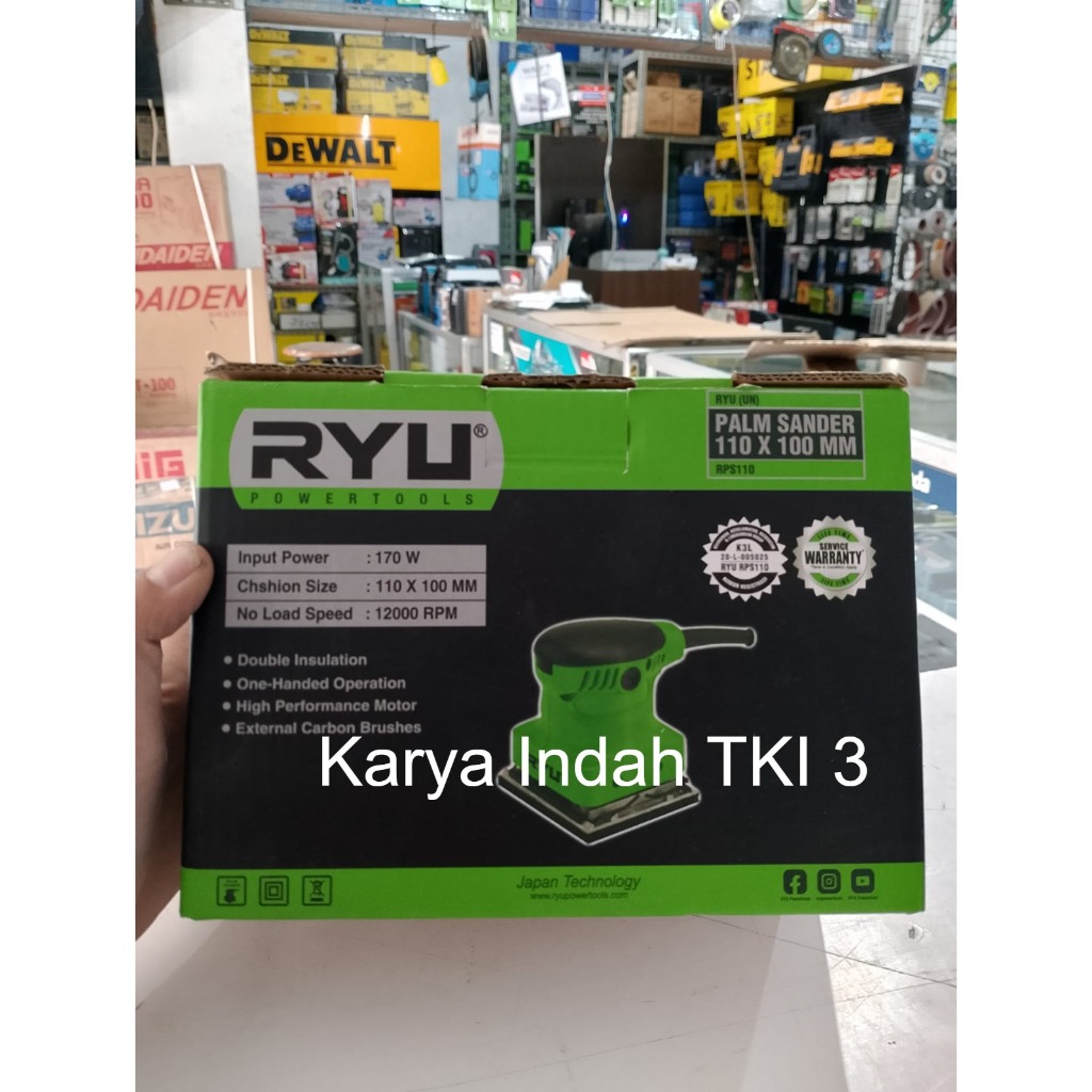 Jual Mesin Amplas Listrik RYU RPS 110 Palm Sander Mesin Amplas Kotak ...