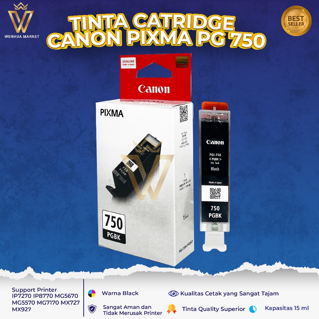 Jual Cartridge Canon 750 PGBK Hitam Tipe Printer Canon PIXMA iP7270 ...