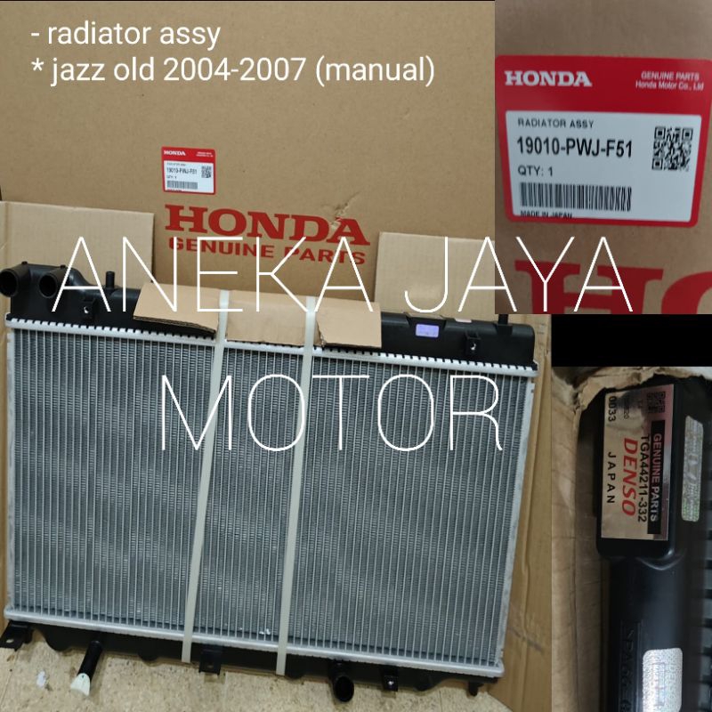 Jual RADIATOR ASSY HONDA JAZZ OLD JAZZ IDSI MANUAL 2003-2007 ORIGINAL ...