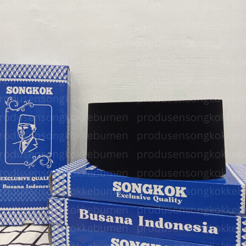 Peci Songkok Hitam Polos non AC Kopiah Tinggi 9 + Dus Per Peci kopyah Kopeah Laki laki Anak Dewasa Cowok Polos