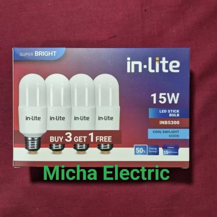 Jual INLITE INDS300 LED Stick 15W Isi 4 E27 / LED Buld Stick 15W Beli 3 ...