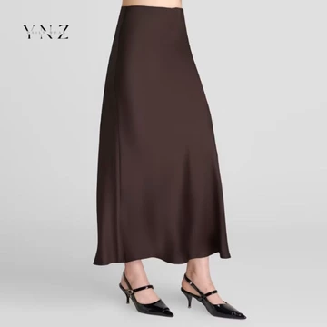 YNZ Savi Satin Skirt Rok Satin Silk Panjang Wanita Korean Style Flowy Maxi