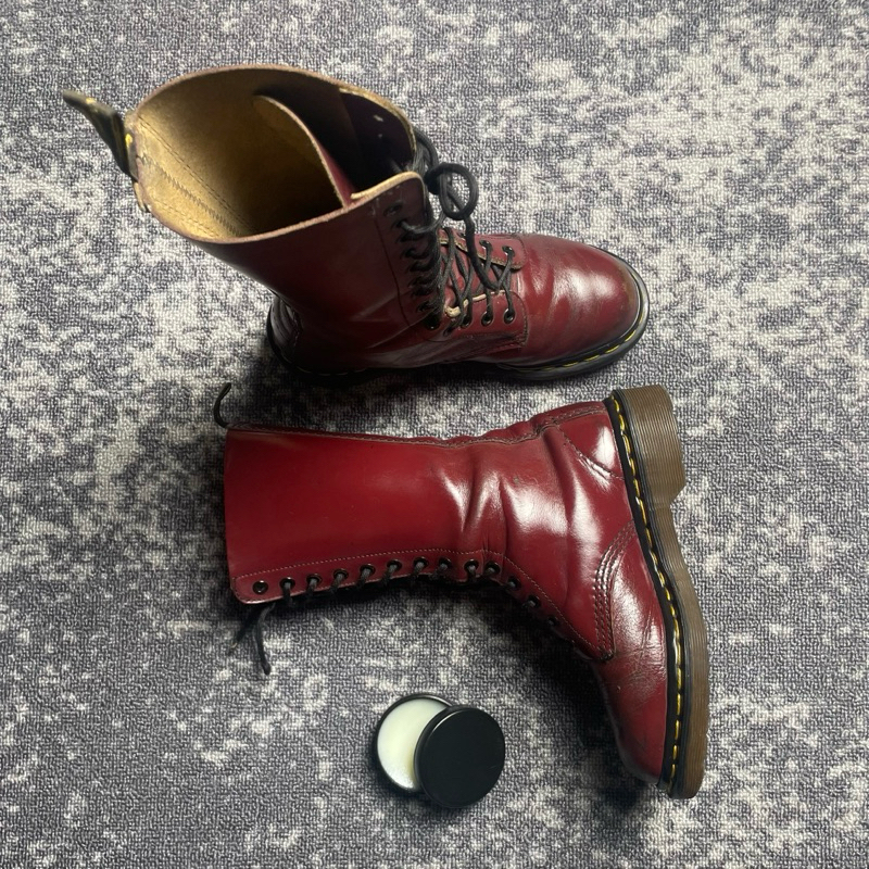 Jual dr martens docmart 14 eyelet red cherry | Shopee Indonesia
