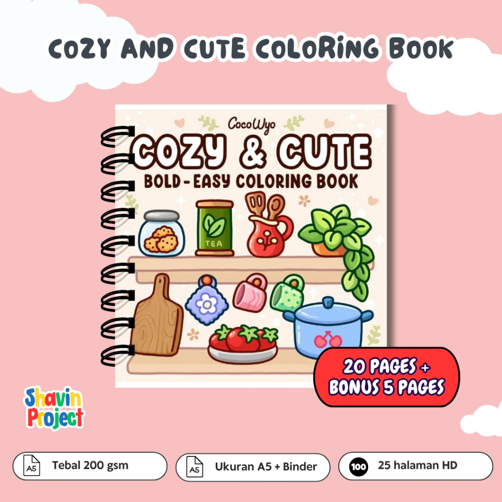 Jual Coloring book Coco wyo Cozy and Cute Comfy Coloring Pages 25 ...