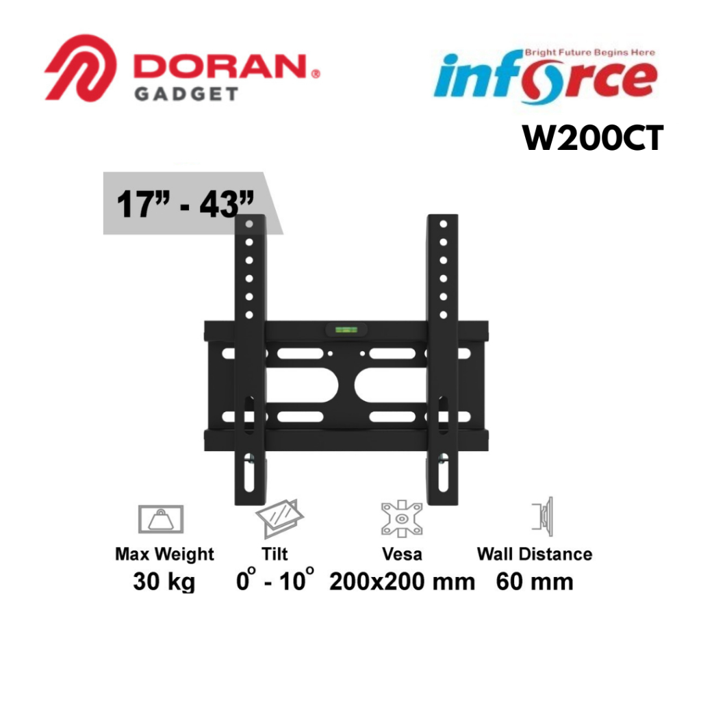 Jual Inforce W200CT - Bracket TV Tilt 17inch – 43inch Universal ...