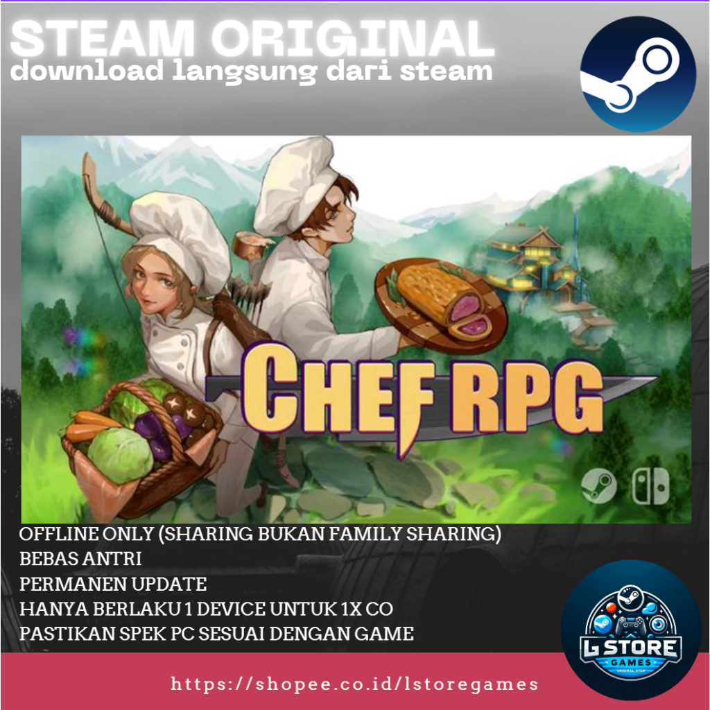 Jual Chef RPG Game PC + Mac Sharing Original S T E A M Offline | Shopee ...