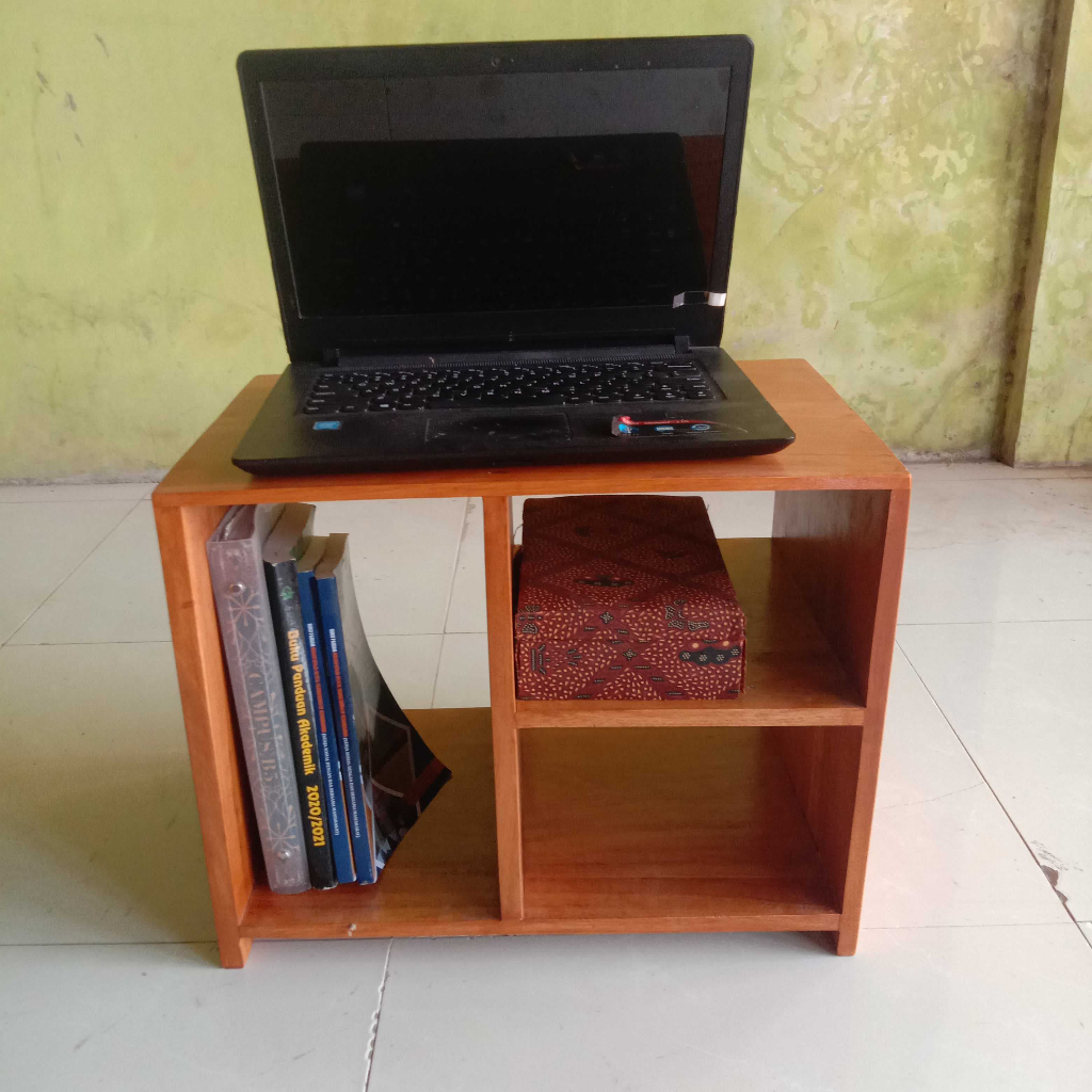 Jual Rak printer Vintage rak buku custom 2 sekat rak printer kayu ...