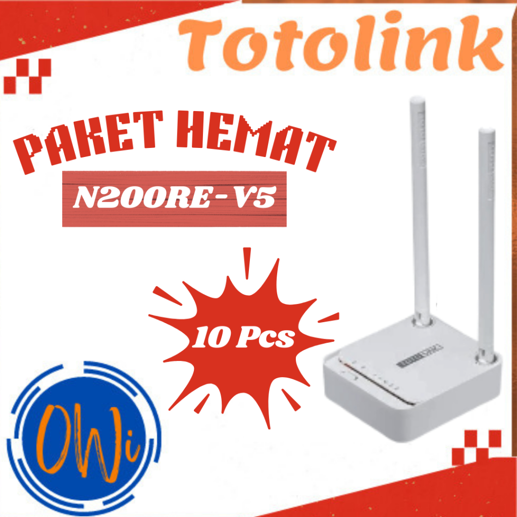 Jual Totolink N200RE-V5 ISI 10 PCS PAKET HEMAT 300Mbps Mini Wireless N ...