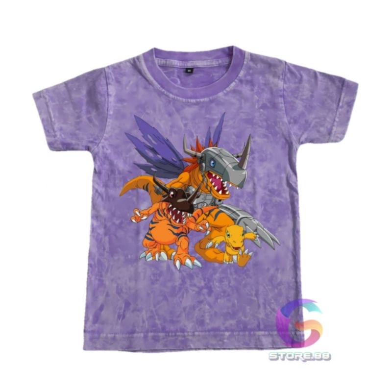 Jual Baju digimon Adventure kaos washed anak | Shopee Indonesia