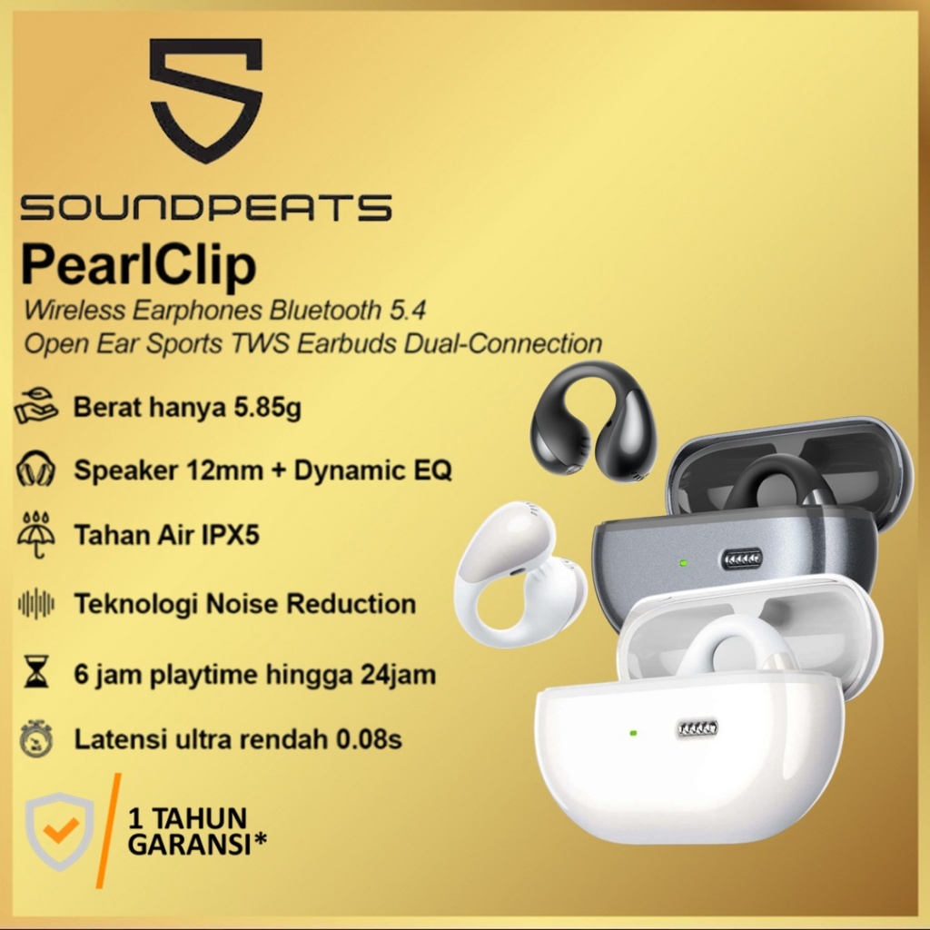 SoundPEATS PearlClip Pro Open Ear Kopfhörer - Bluetooth 5.4 Mit 24h Akku & IPX5
