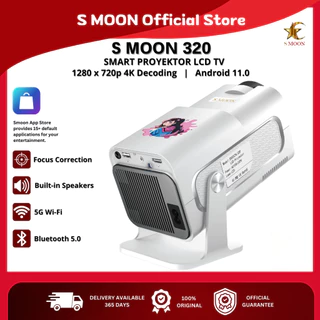 SMOON320 SMART PROYEKTOR LCD TV - INCLUDE HDMI - GOOGLE STORE - ANDROID - NETFLIX - YOUTUBE - WIFI - 240ANSI - INTERNET - 720P