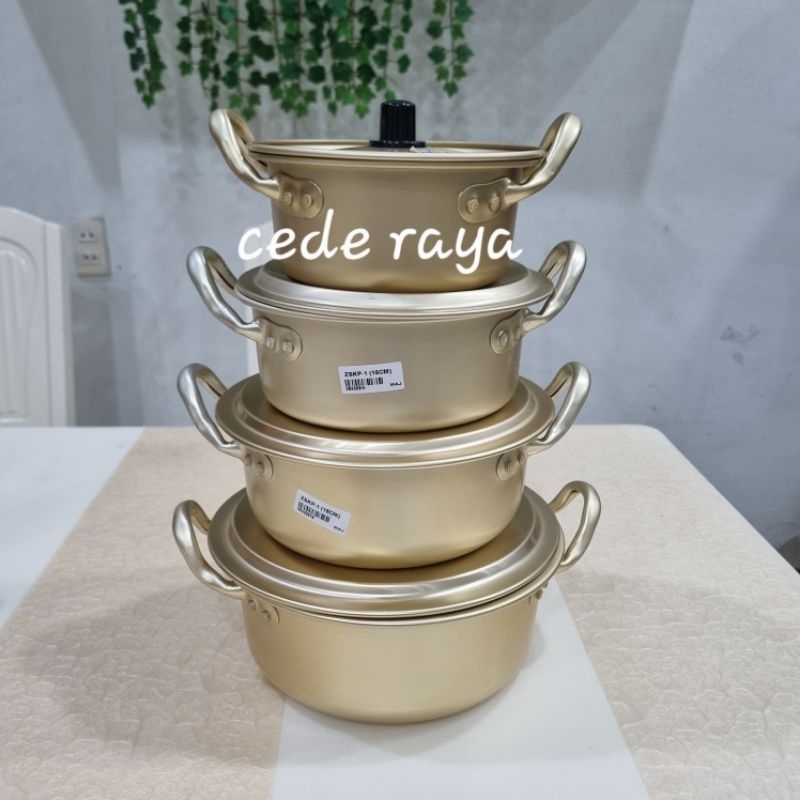 Jual panci ramen ala ramyun korea aluminium gold kuning 14cm - 20cm ...