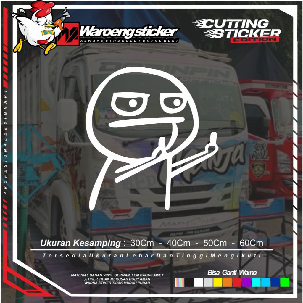 Jual Stiker kaca p balap cutting variasi kaca mobil pickup truk sticker ...