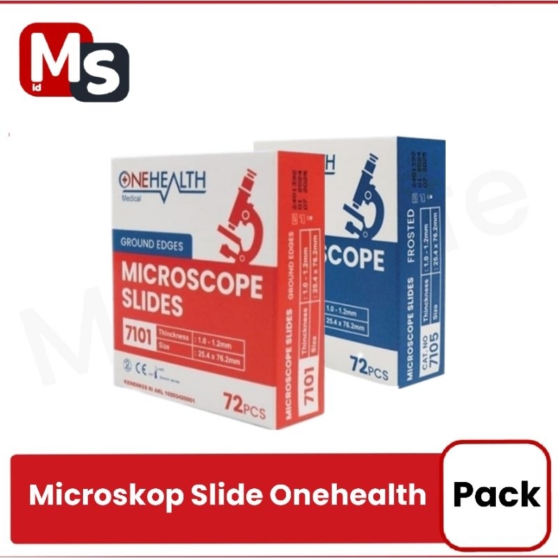 Jual Objek Glass Microscope Slide 7101 / 7105 Onehealth Isi 72 Pcs ...