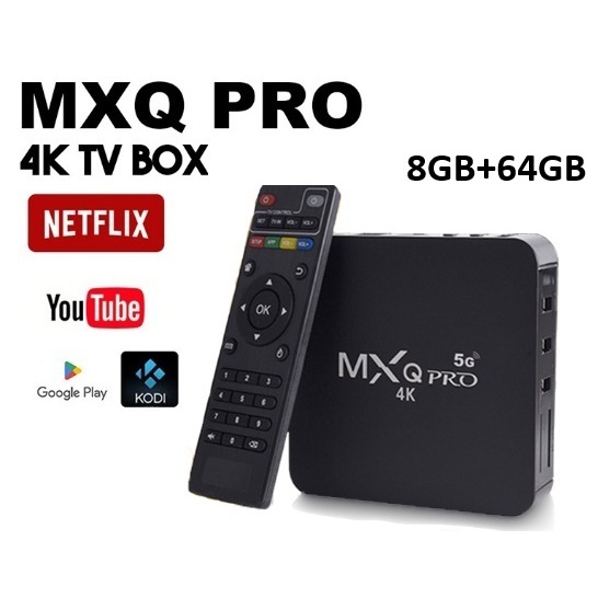 MXQ Pro 4K Android Box Smart TV 8GB 128GB Quad Core Media Player Ultra HD  Live Streaming Video Channel Media Player