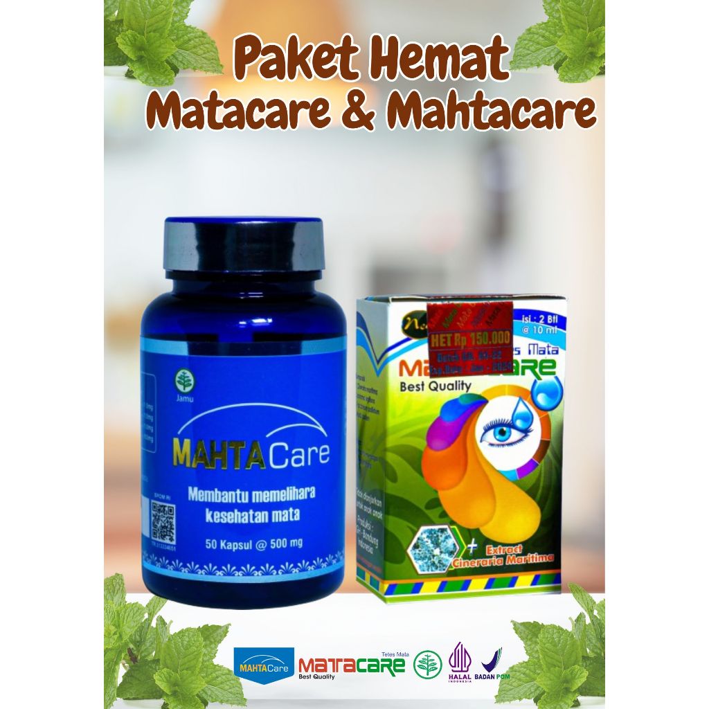 Jual PAKET HEMAT MATACARE & MAHTACARE / Obat Mata Minus dan Silinder ...