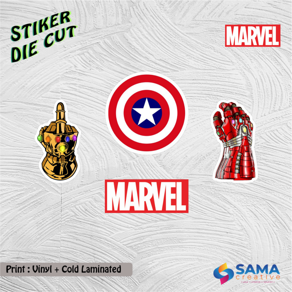 Jual Marvel Series - Sticker Vinyl Die Cut - Stiker Hp, Laptop, Motor ...