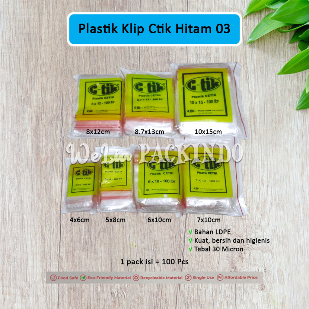Jual Plastik Klip Ctik Bening Polos 4x6, 5x8, 6x10, 7x10, 8x12, 8.7x13 ...