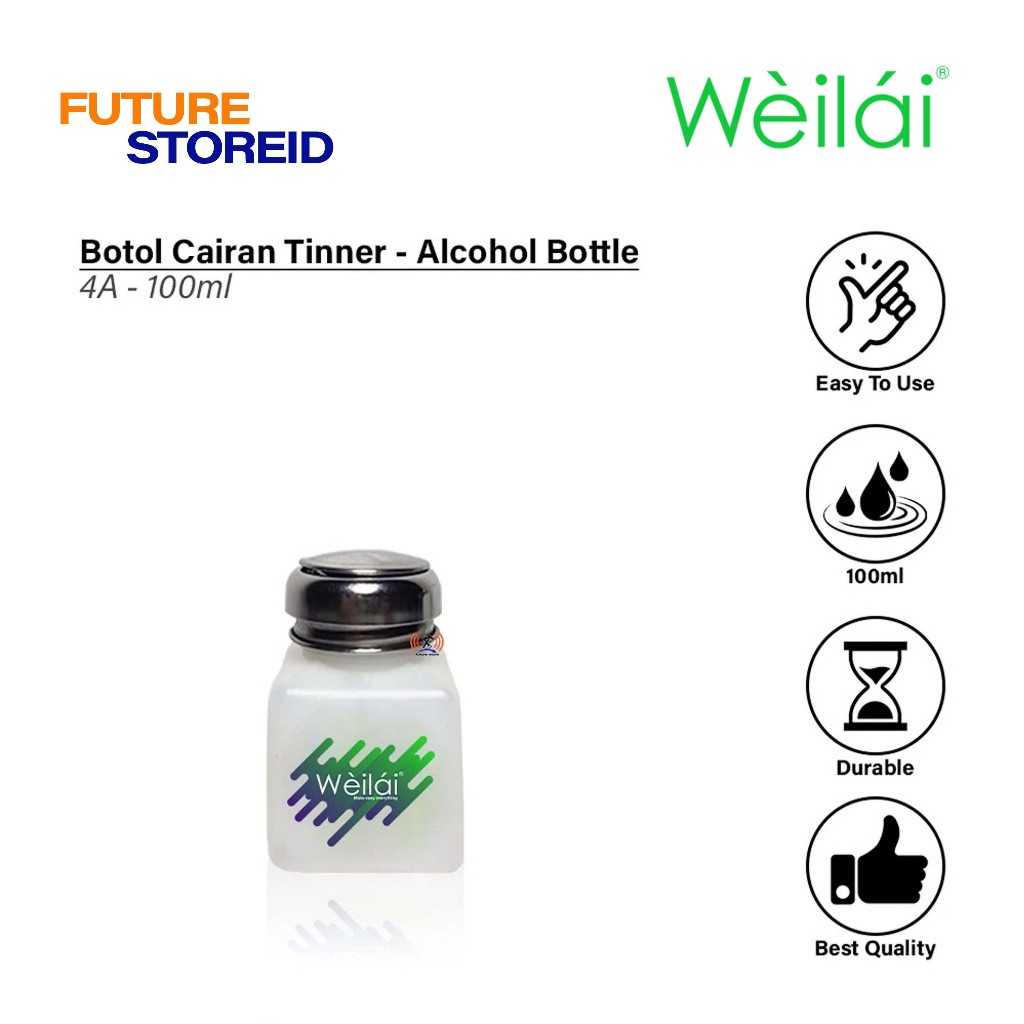 Jual WEILAI 4A BOTOL TINNER ALCOHOL BOTTLE 100ML - BOTOL TEMPAT THINNER ...