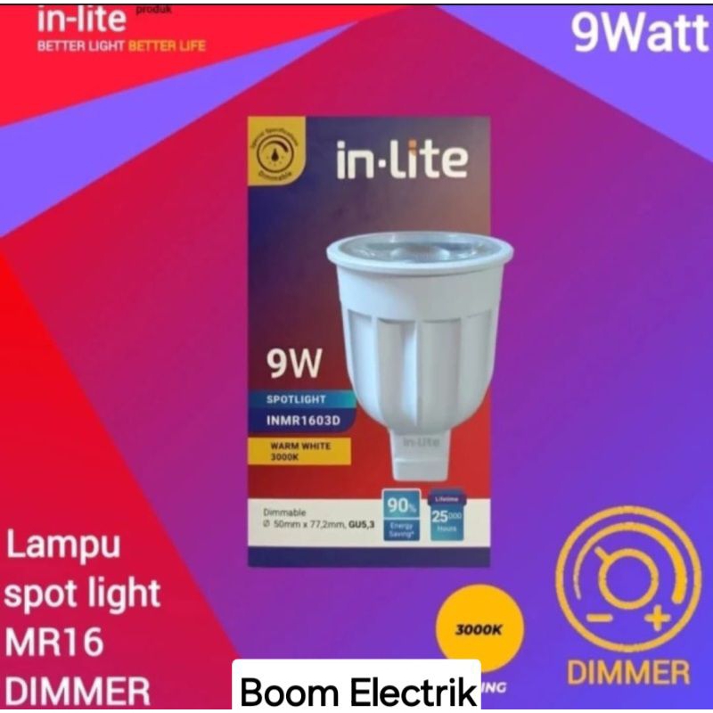 Jual Lampu Halogen Spotlight Mr16 INMR1603D 9w 9Watt Waam White ...