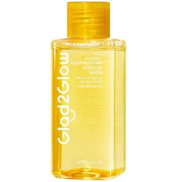 Glad2glow Micellar Water Cherry Blossom Panthenol Yuja Vit C Glow Brightening All In One 130ml
