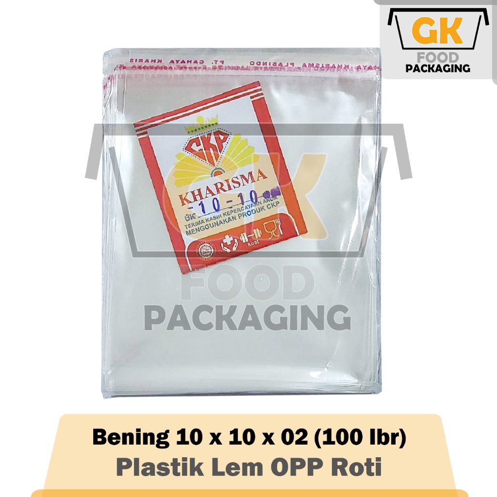 Jual GP92 Plastik Roti Bakery OPP Bening uk 10x10x02 1 Pack isi 100 ...