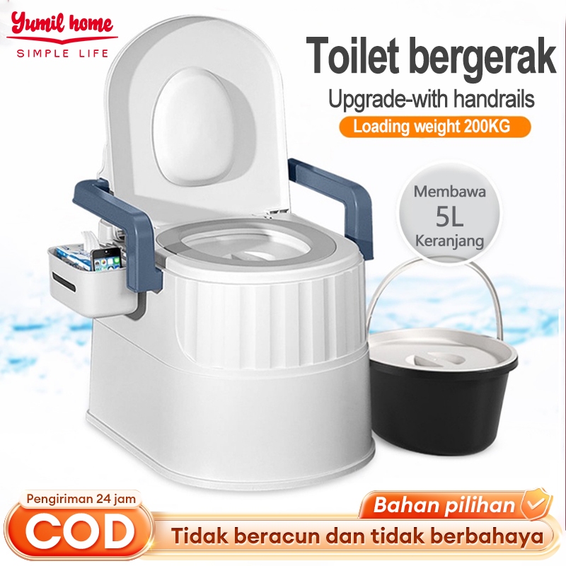 SALVO-Duduk Portable Kloset Jongkok  Dudukan Toilet Jongkok Pispot Kursi Toilet Duduk Toilet Kursi Pispot Lansia Kursi Pispot Ibu Hamil Toilet WC Duduk Portable Toilet